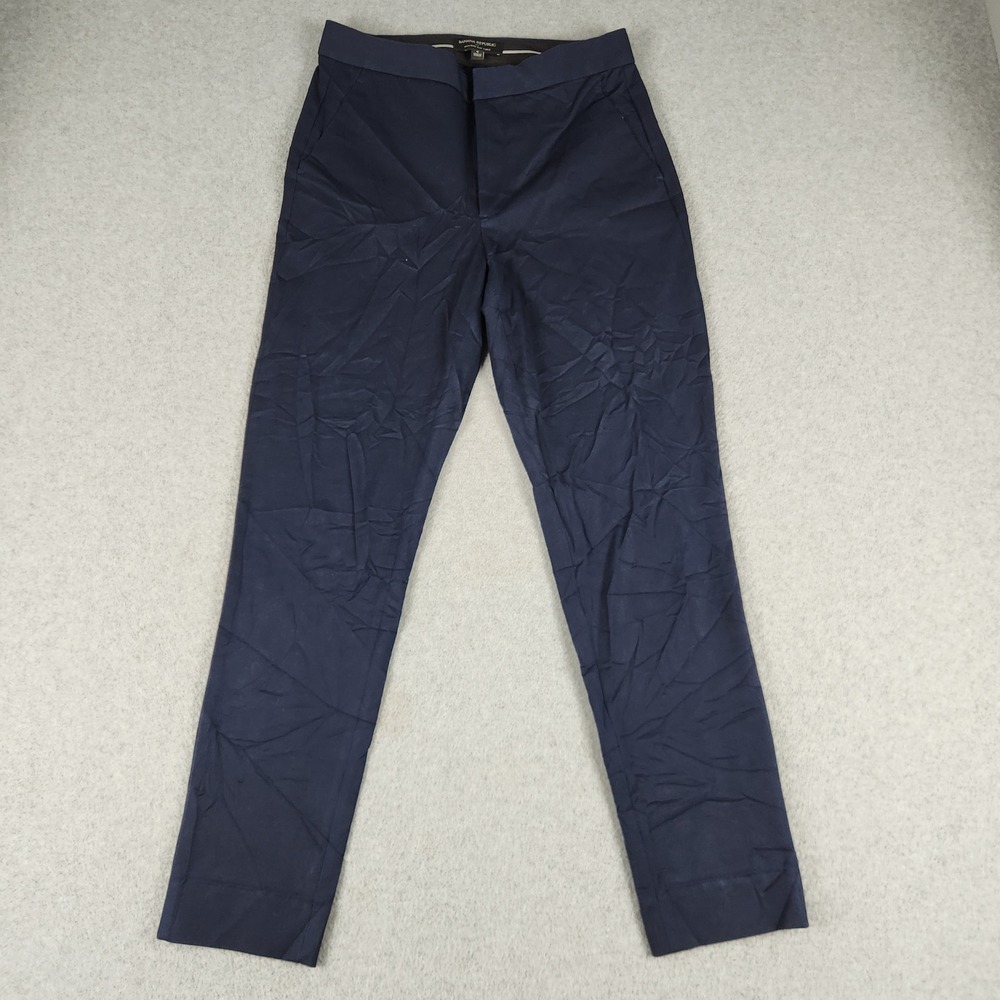 Banana Republic Slim Ankle Pants Womens 4 Cotton Stretch High Rise Classic Fit